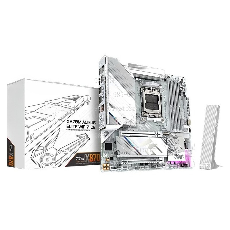 X870E Atx Motherboard - Placa-mãe ATX X870M branca, com suporte
