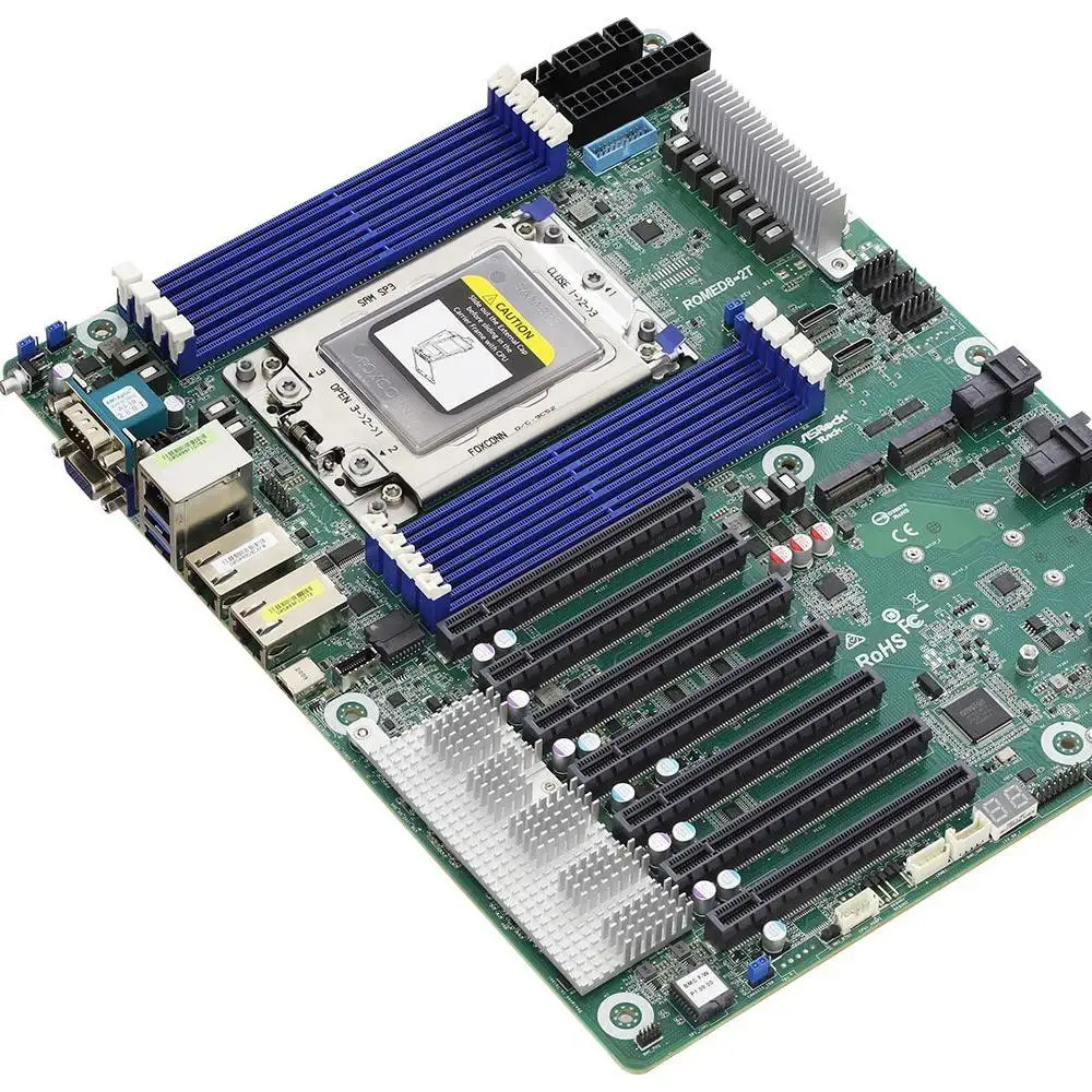 Dual Socket Sp3 Epyc Motherboard - Placa-Mãe de Servidor Original ASRock Rack