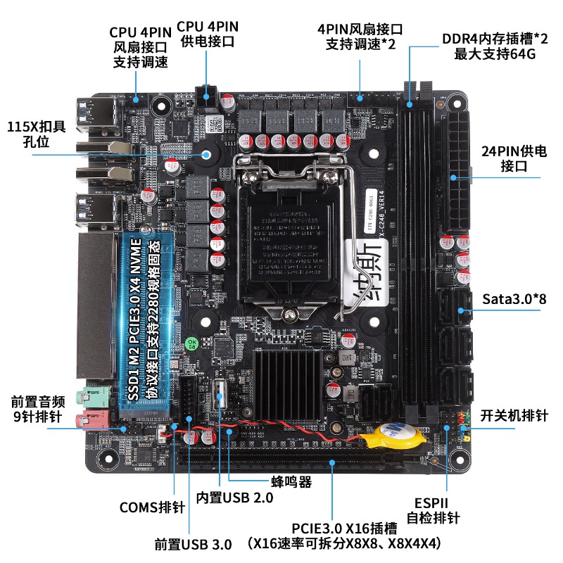 Servidor NAS C246 Preto Synolo - C246 Ecc Server Motherboard avaliação e preço