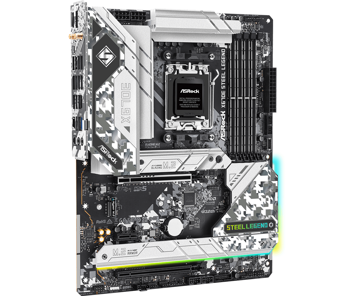 Placa-mãe ASROCK X670E STEEL L - X870E Atx Motherboard avaliação e preço