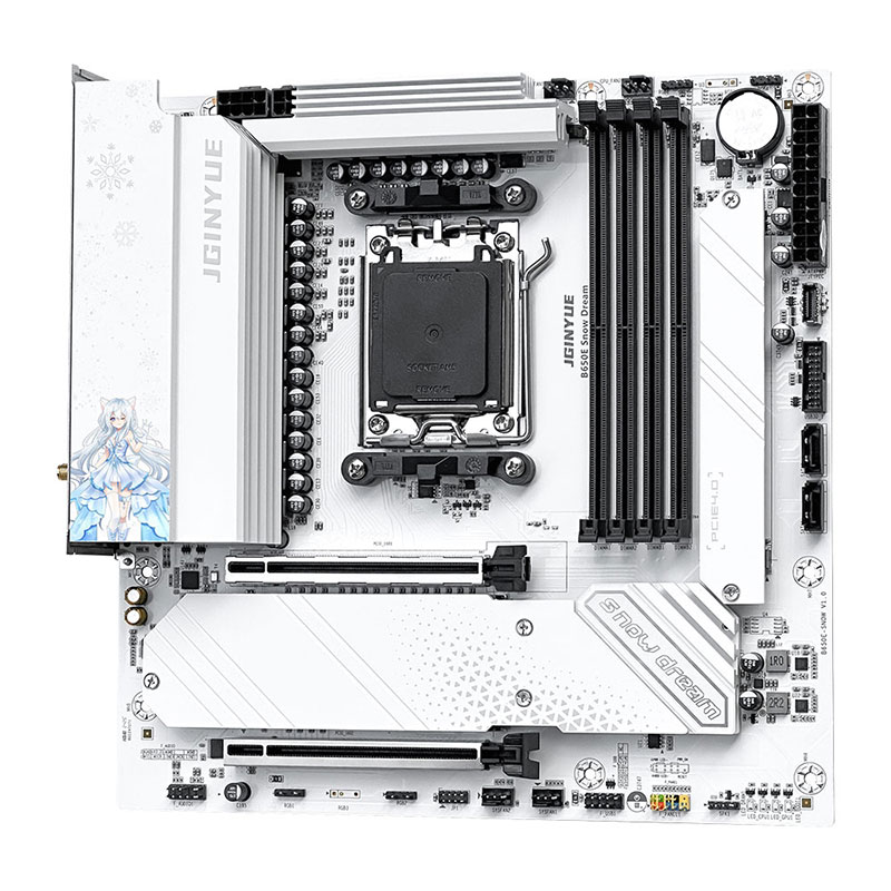 JGINYUE B650E Snow Dream AM5 M - Am5 Micro Atx Pcie 5.0 Motherboard avaliação e preço